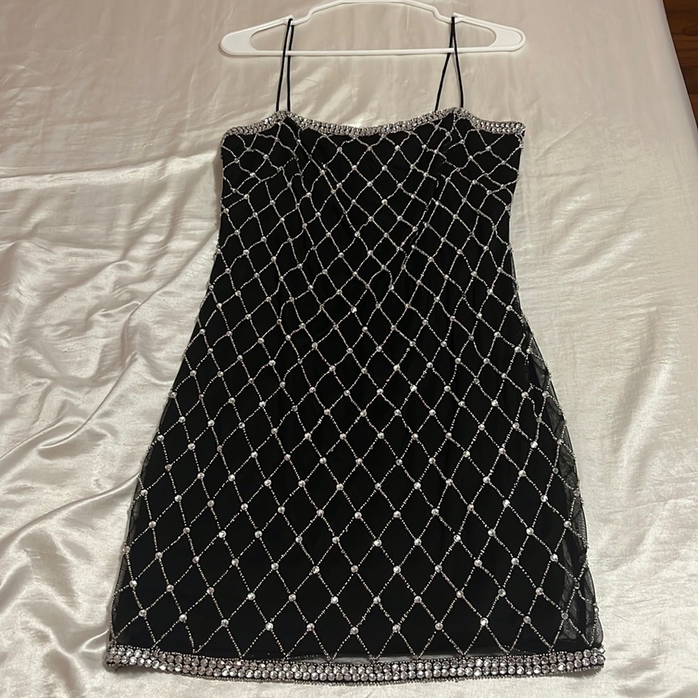 Aidan Mattox Rhinestone Mini